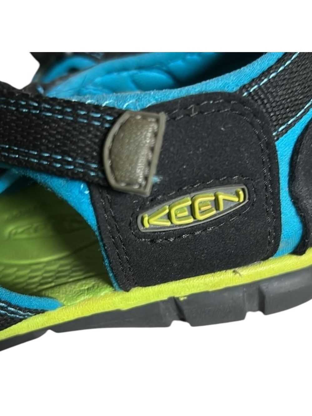 Keen Seacamp II Big Kids Water Sandals in Black and Brilliant Blue UNISEX SIZE 5 - Picture 5 of 10